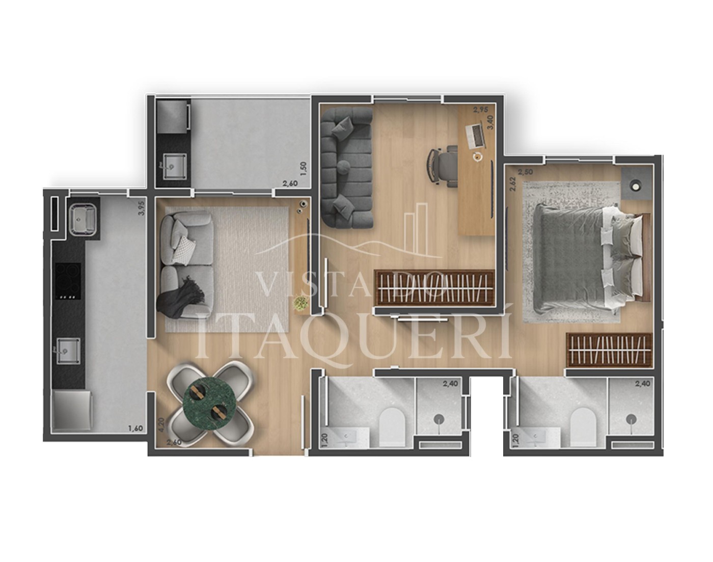 Apartamento, 2 quartos, 55 m² - Foto 8